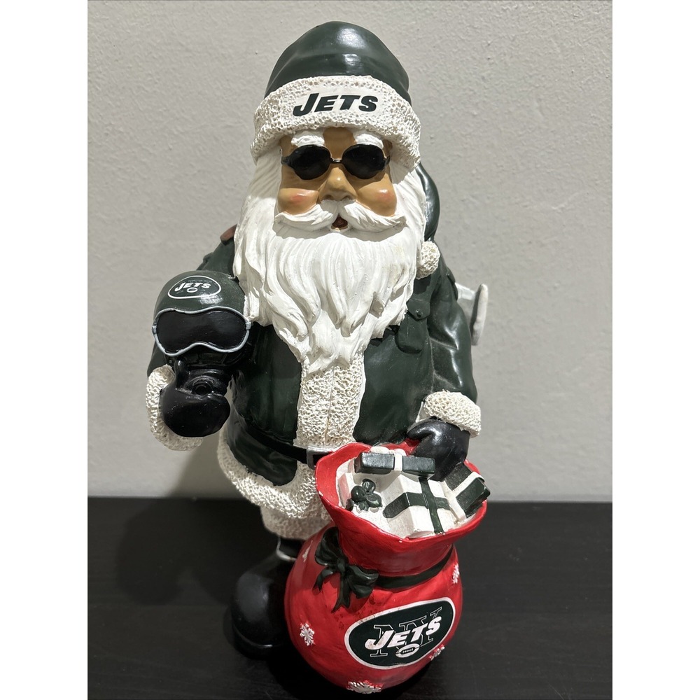 FOREVER COLLECTIBLES NFL TEAM GNOME NEW YORK NY JETS SANTA